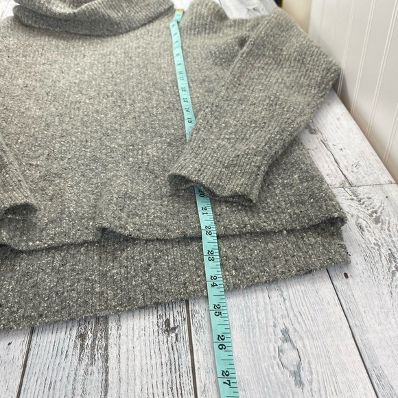 Madewell Women’s Donegal Heathered Gray Convertible Turtleneck Sweater Sz Small - Picture 10 of 13